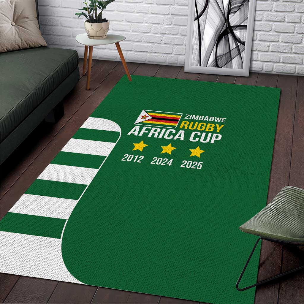 Zimbabwe Rugby History Champion Area Rug One For The History Sables - African Pride