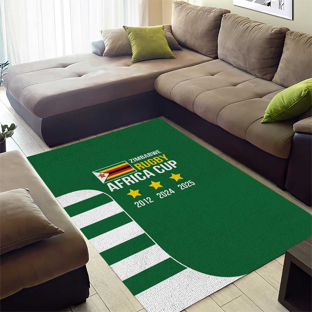 Zimbabwe Rugby History Champion Area Rug One For The History Sables - African Pride