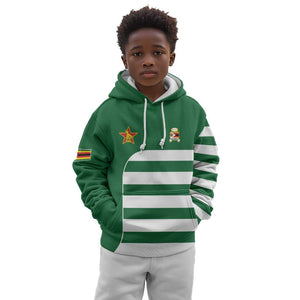 Zimbabwe Rugby History Champion Kid Hoodie One For The History Sables - African Pride