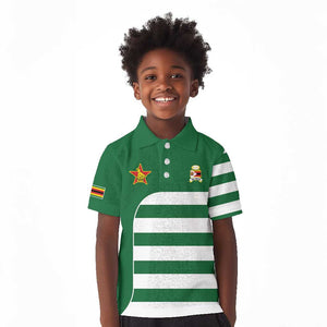 Zimbabwe Rugby History Champion Kid Polo Shirt One For The History Sables - African Pride