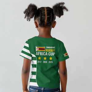Zimbabwe Rugby History Champion Kid T shirt One For The History Sables - African Pride