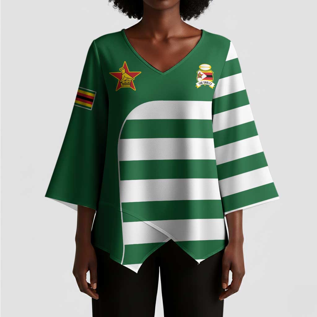 Zimbabwe Rugby History Champion Kimono Sleeve Blouse One For The History Sables