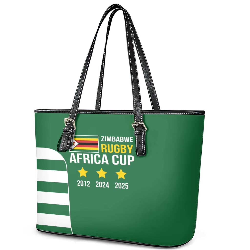 Zimbabwe Rugby History Champion Leather Tote Bag One For The History Sables - African Pride