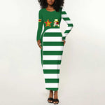 Zimbabwe Rugby History Champion Long Sleeve Bodycon Dress One For The History Sables - African Pride