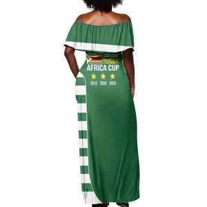 Zimbabwe Rugby History Champion Off Shoulder Maxi Dress One For The History Sables - African Pride