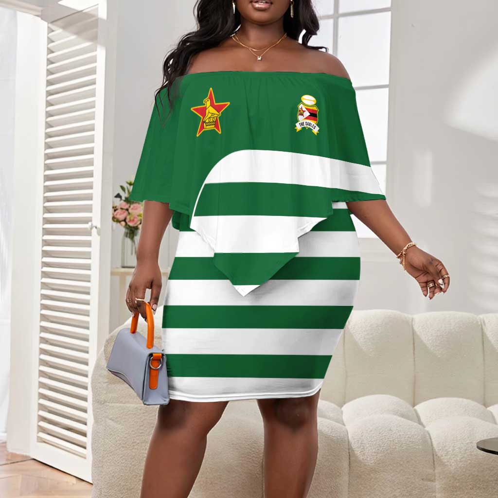 Zimbabwe Rugby History Champion Off Shoulder Short Dress One For The History Sables - African Pride