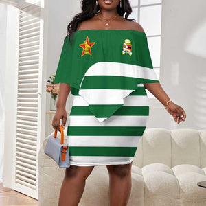 Zimbabwe Rugby History Champion Off Shoulder Short Dress One For The History Sables - African Pride