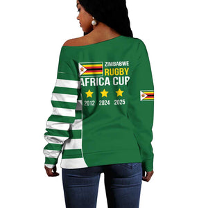 Zimbabwe Rugby History Champion Off Shoulder Sweater One For The History Sables - African Pride