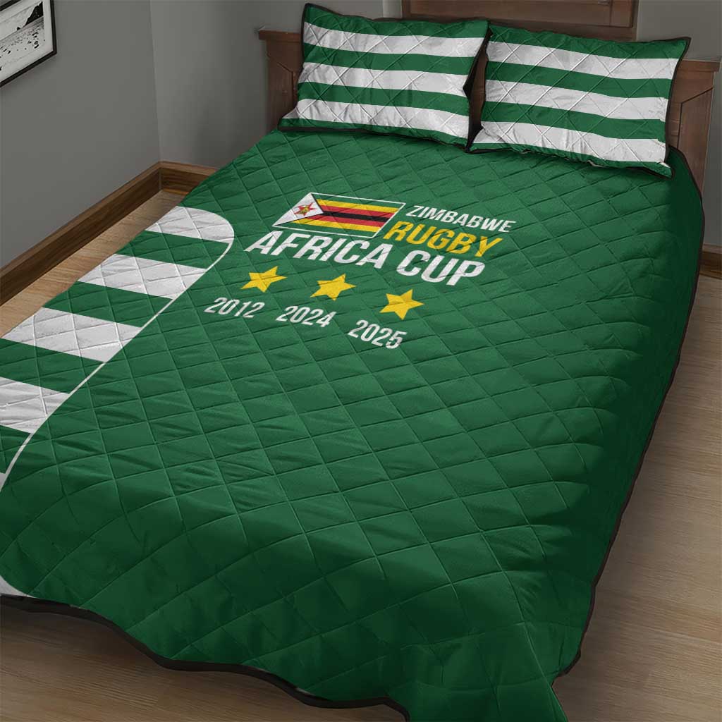 Zimbabwe Rugby History Champion Quilt Bed Set One For The History Sables - African Pride