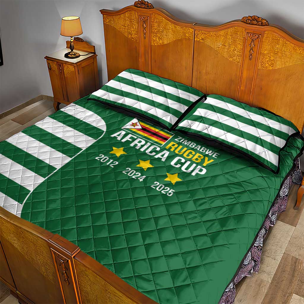 Zimbabwe Rugby History Champion Quilt Bed Set One For The History Sables - African Pride