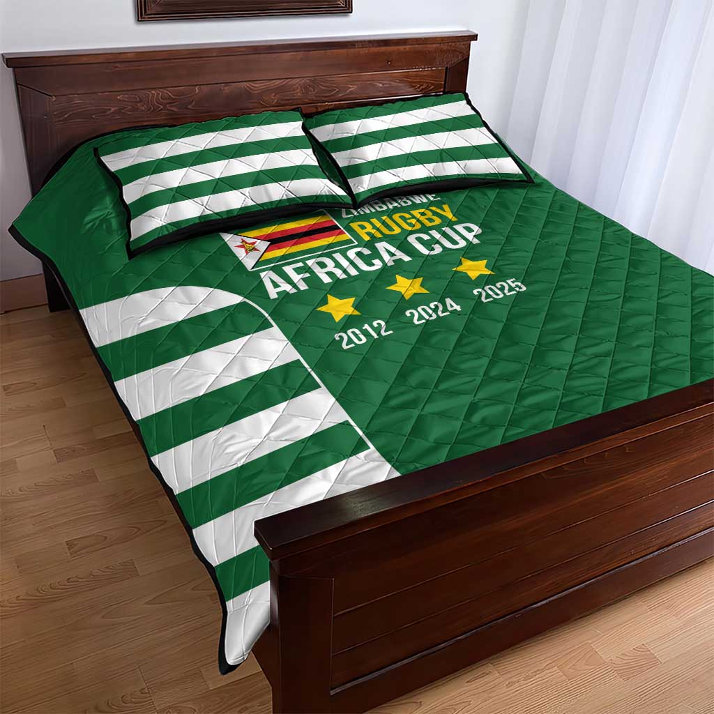 Zimbabwe Rugby History Champion Quilt Bed Set One For The History Sables - African Pride