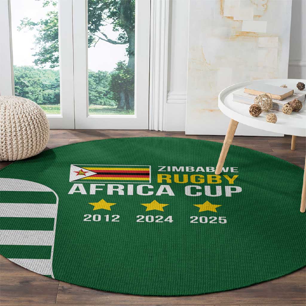Zimbabwe Rugby History Champion Round Carpet One For The History Sables - African Pride