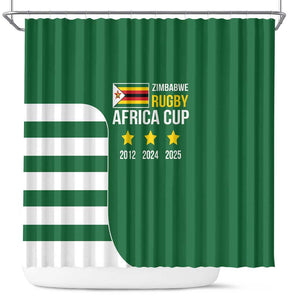 Zimbabwe Rugby History Champion Shower Curtain One For The History Sables - African Pride