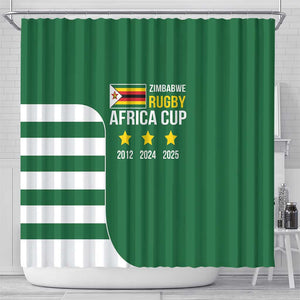 Zimbabwe Rugby History Champion Shower Curtain One For The History Sables - African Pride