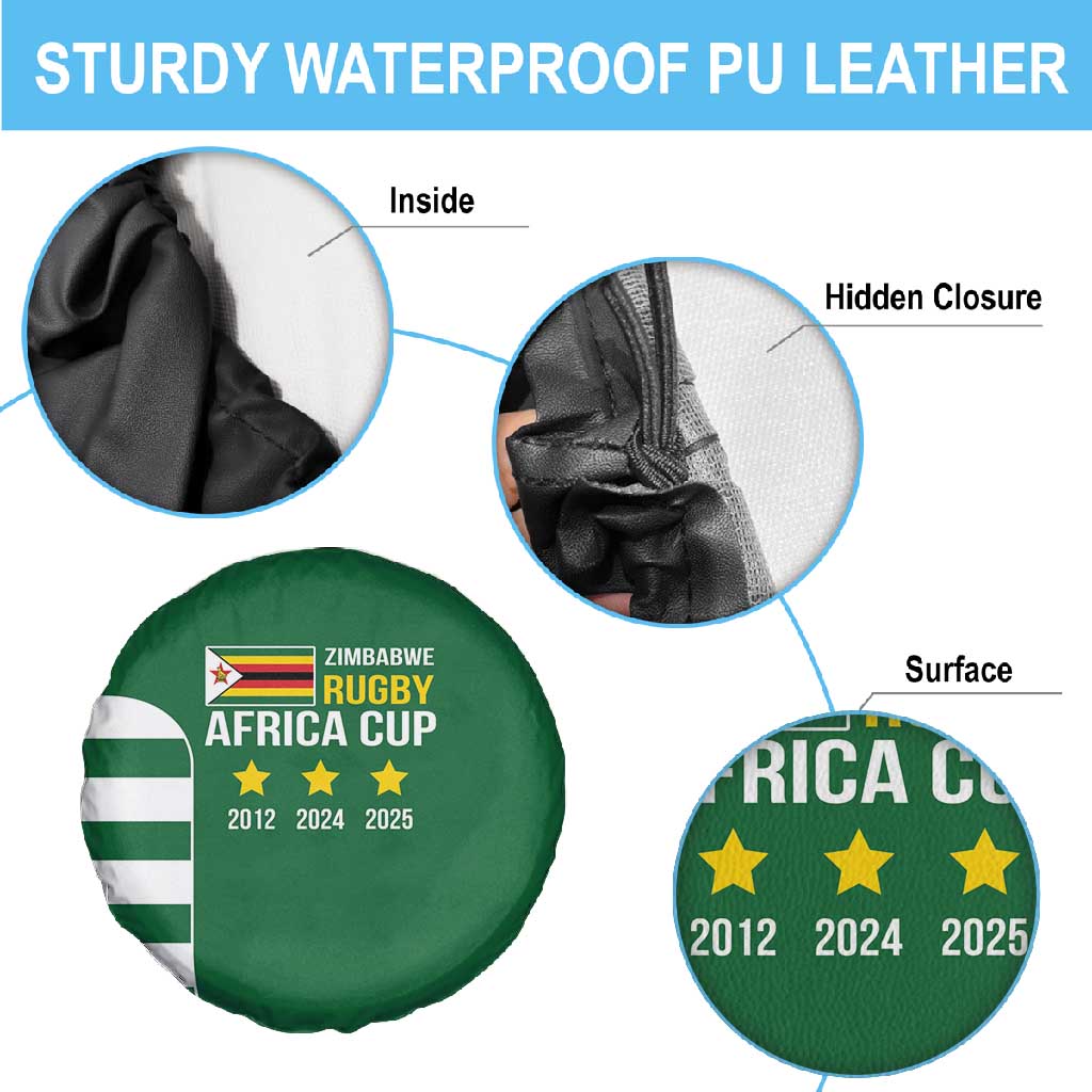 Zimbabwe Rugby History Champion Spare Tire Cover One For The History Sables - African Pride