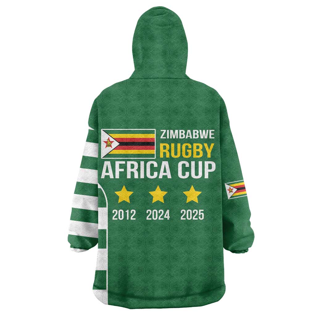 Zimbabwe Rugby History Champion Wearable Blanket Hoodie One For The History Sables - African Pride