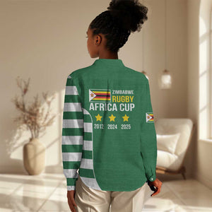 Zimbabwe Rugby History Champion Women Casual Shirt One For The History Sables - African Pride