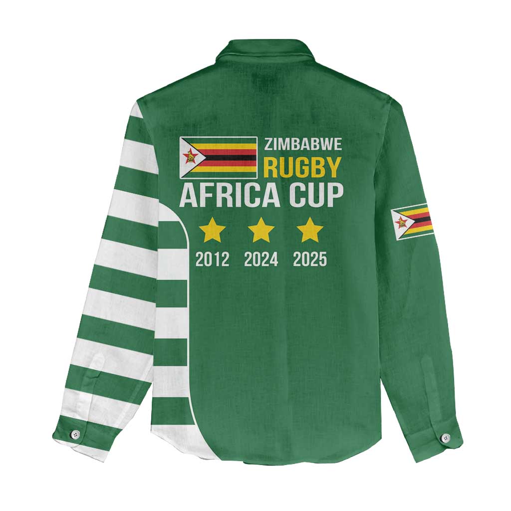 Zimbabwe Rugby History Champion Women Casual Shirt One For The History Sables - African Pride
