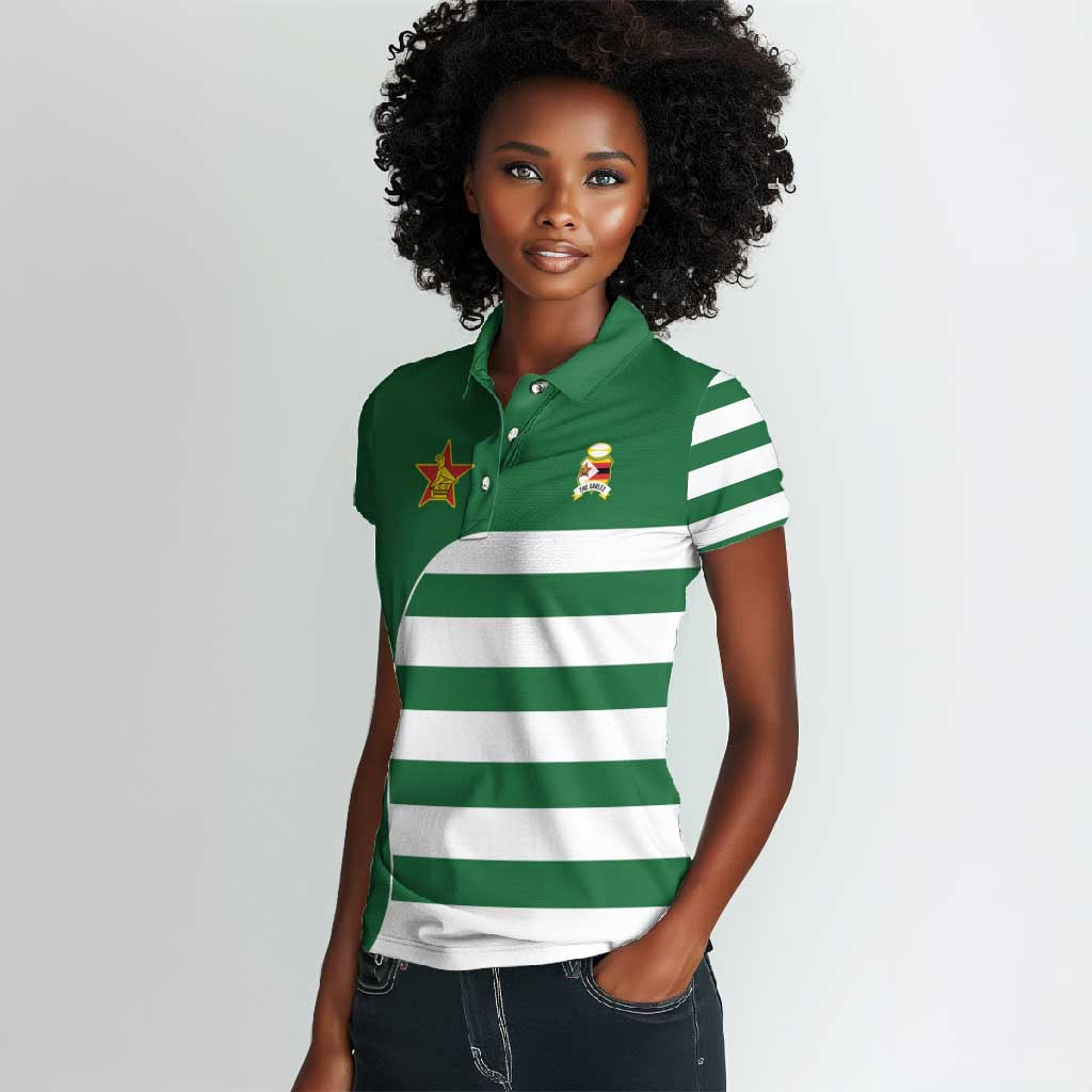 Zimbabwe Rugby History Champion Women Polo Shirt One For The History Sables - African Pride