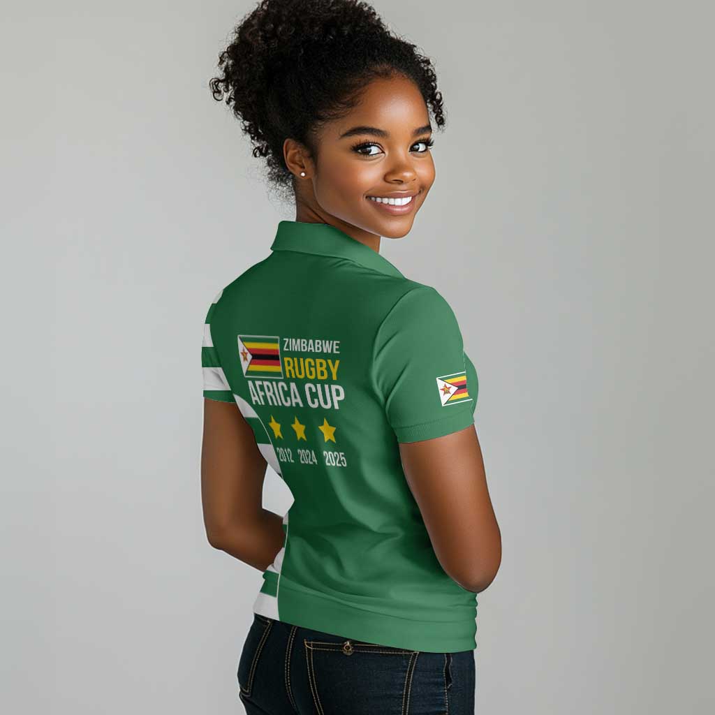 Zimbabwe Rugby History Champion Women Polo Shirt One For The History Sables - African Pride