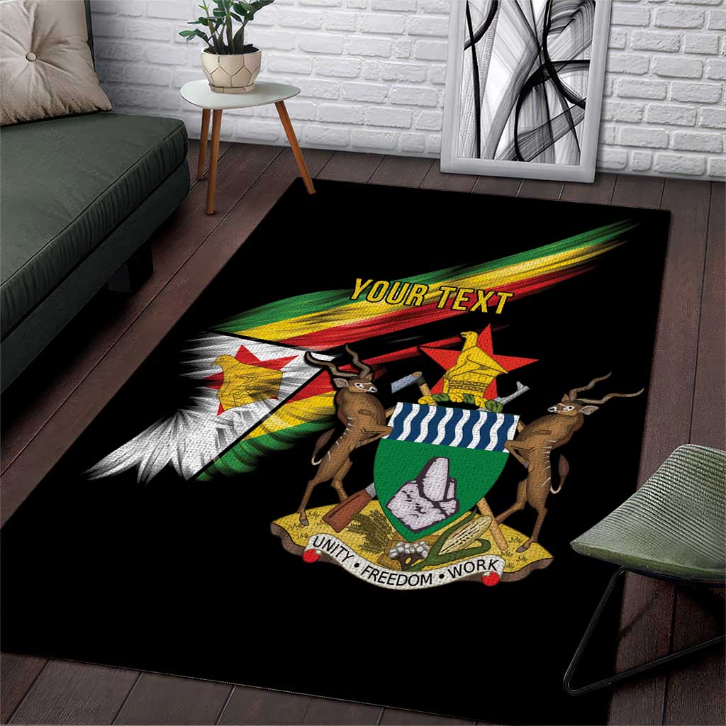 Zimbabwe Wings Flag Area Rug Proudly Zimbabwean - African Pride