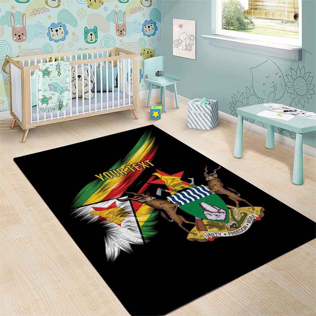 Zimbabwe Wings Flag Area Rug Proudly Zimbabwean - African Pride