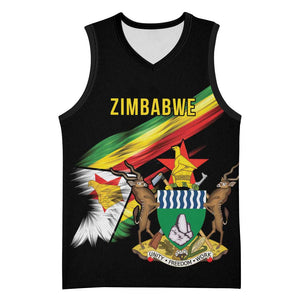 Zimbabwe Wings Flag Basketball Jersey Proudly Zimbabwean - African Pride