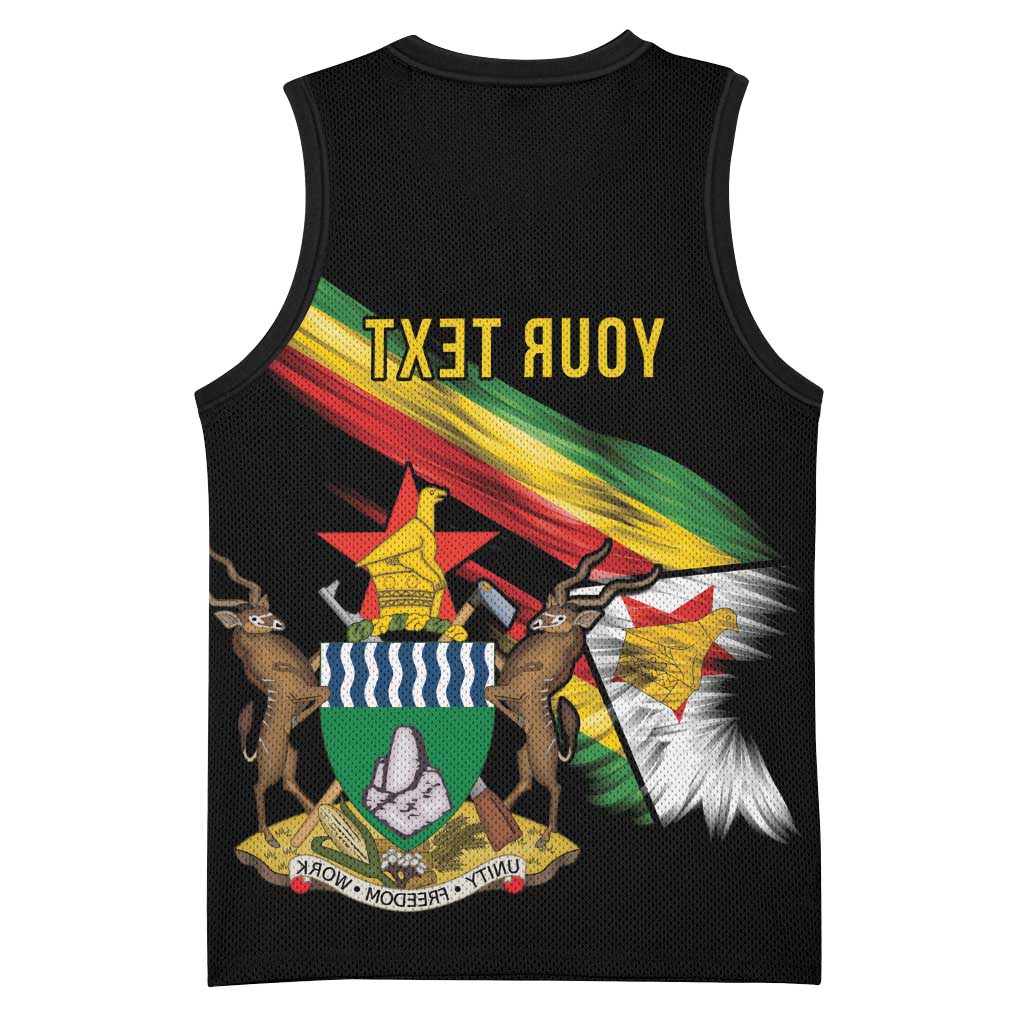 Zimbabwe Wings Flag Basketball Jersey Proudly Zimbabwean - African Pride