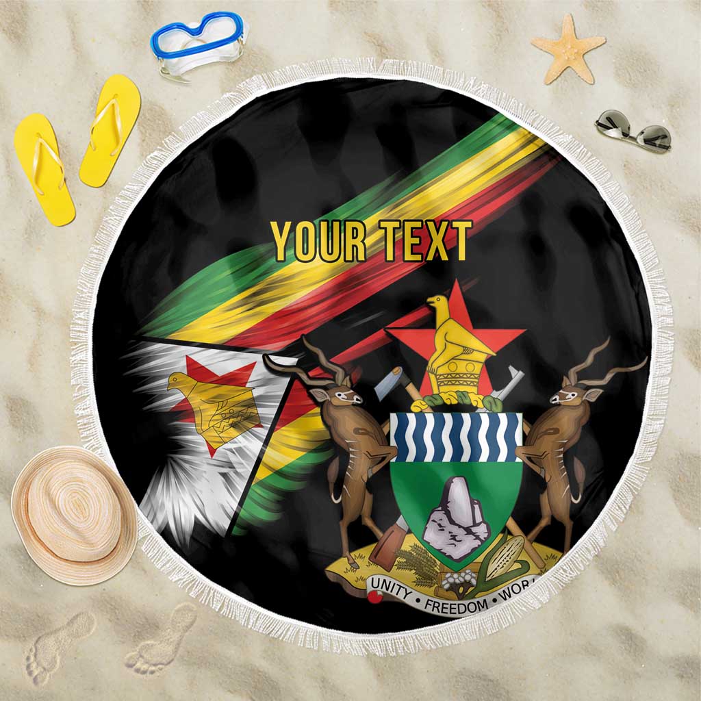 Zimbabwe Wings Flag Beach Blanket Proudly Zimbabwean - African Pride