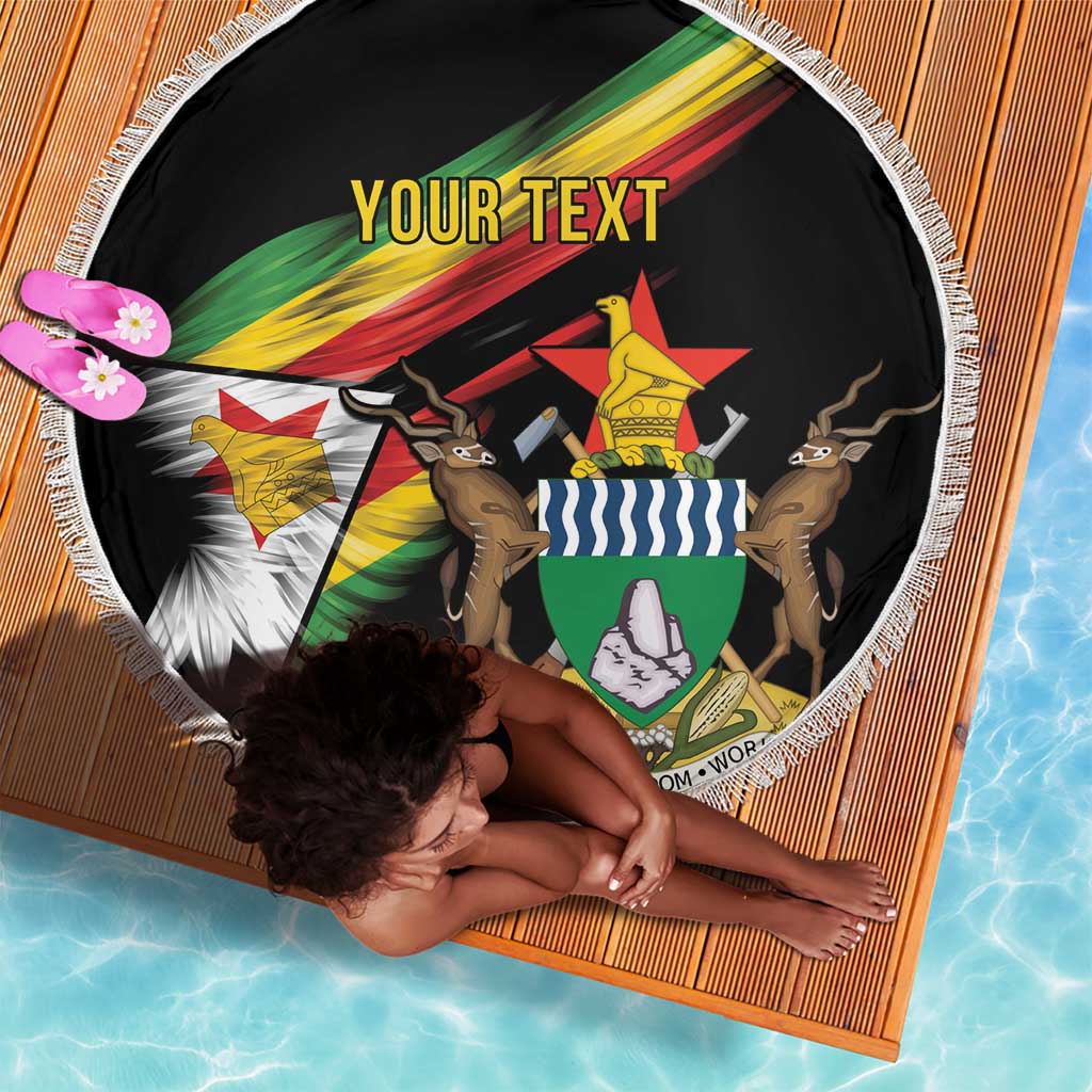 Zimbabwe Wings Flag Beach Blanket Proudly Zimbabwean - African Pride