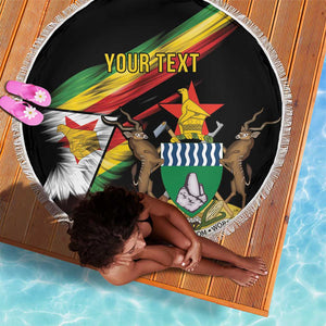 Zimbabwe Wings Flag Beach Blanket Proudly Zimbabwean - African Pride