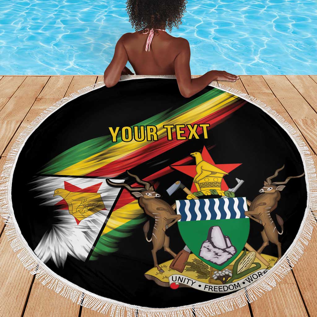 Zimbabwe Wings Flag Beach Blanket Proudly Zimbabwean - African Pride