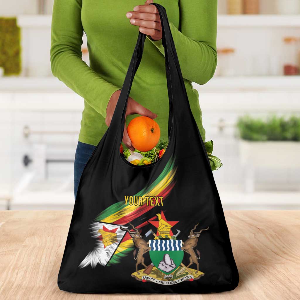 Zimbabwe Wings Flag Grocery Bag Proudly Zimbabwean - African Pride