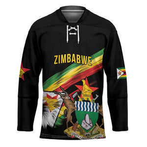 Personalized Zimbabwe Wings Flag Hockey Jersey Proudly Zimbabwean