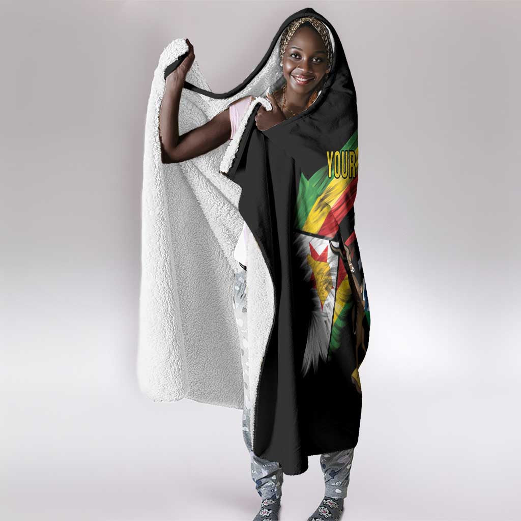 Zimbabwe Wings Flag Hooded Blanket Proudly Zimbabwean - African Pride
