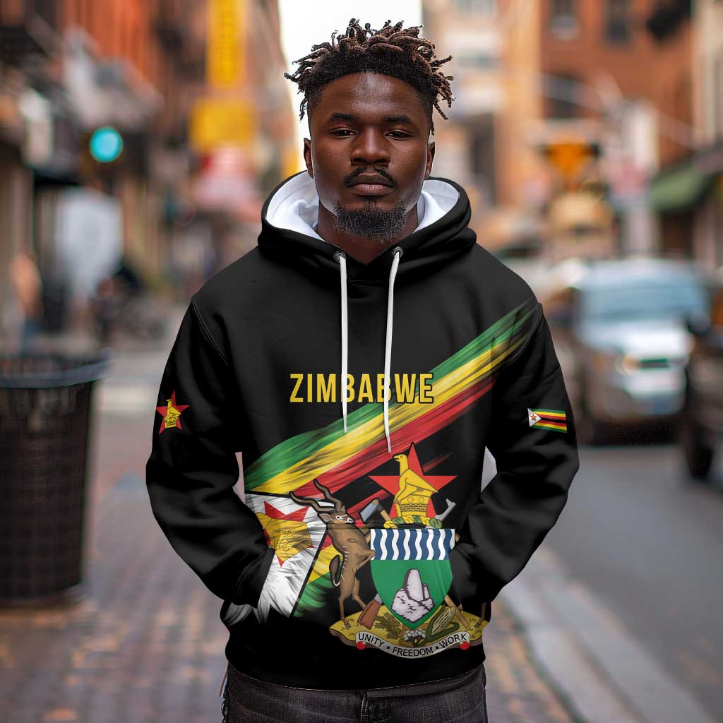 Zimbabwe Wings Flag Hoodie Proudly Zimbabwean - African Pride
