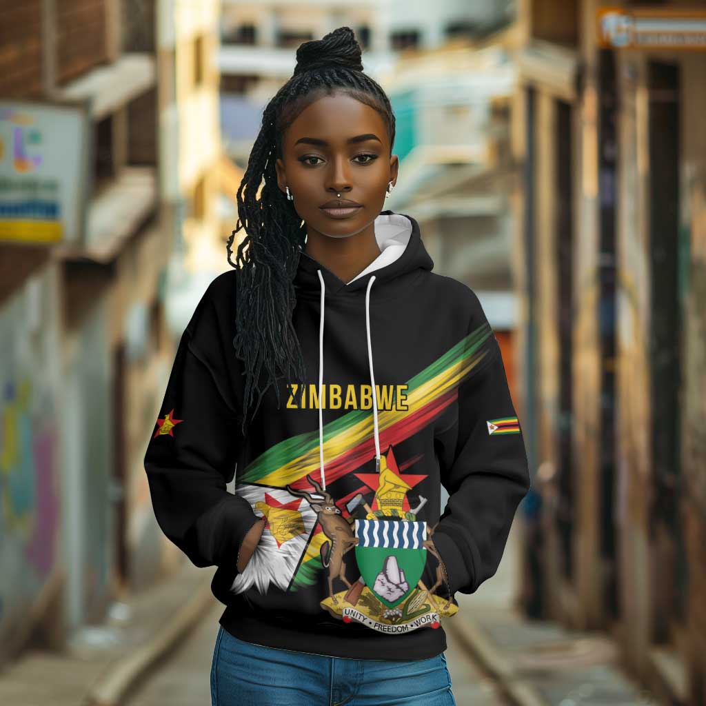 Zimbabwe Wings Flag Hoodie Proudly Zimbabwean - African Pride