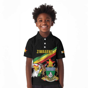 Zimbabwe Wings Flag Kid Polo Shirt Proudly Zimbabwean - African Pride