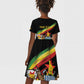 Zimbabwe Wings Flag Kid Short Sleeve Dress Proudly Zimbabwean - African Pride