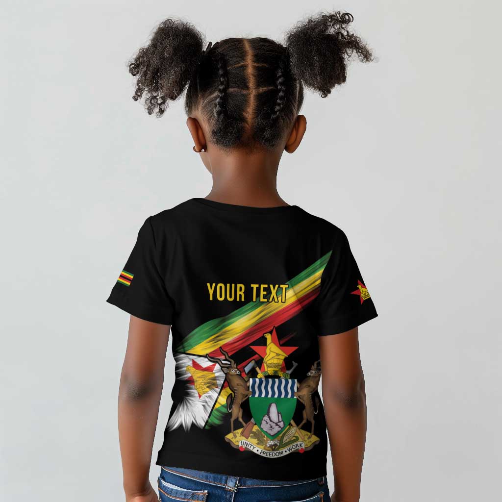Zimbabwe Wings Flag Kid T shirt Proudly Zimbabwean - African Pride