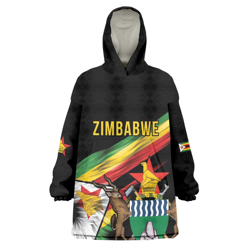 Zimbabwe Wings Flag Kid Wearable Blanket Hoodie Proudly Zimbabwean - African Pride