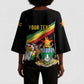 Personalized Zimbabwe Wings Flag Kimono Sleeve Blouse Proudly Zimbabwean
