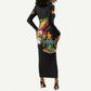 Zimbabwe Wings Flag Long Sleeve Bodycon Dress Proudly Zimbabwean - African Pride