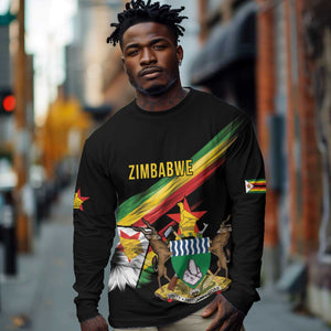 Zimbabwe Wings Flag Long Sleeve Shirt Proudly Zimbabwean - African Pride