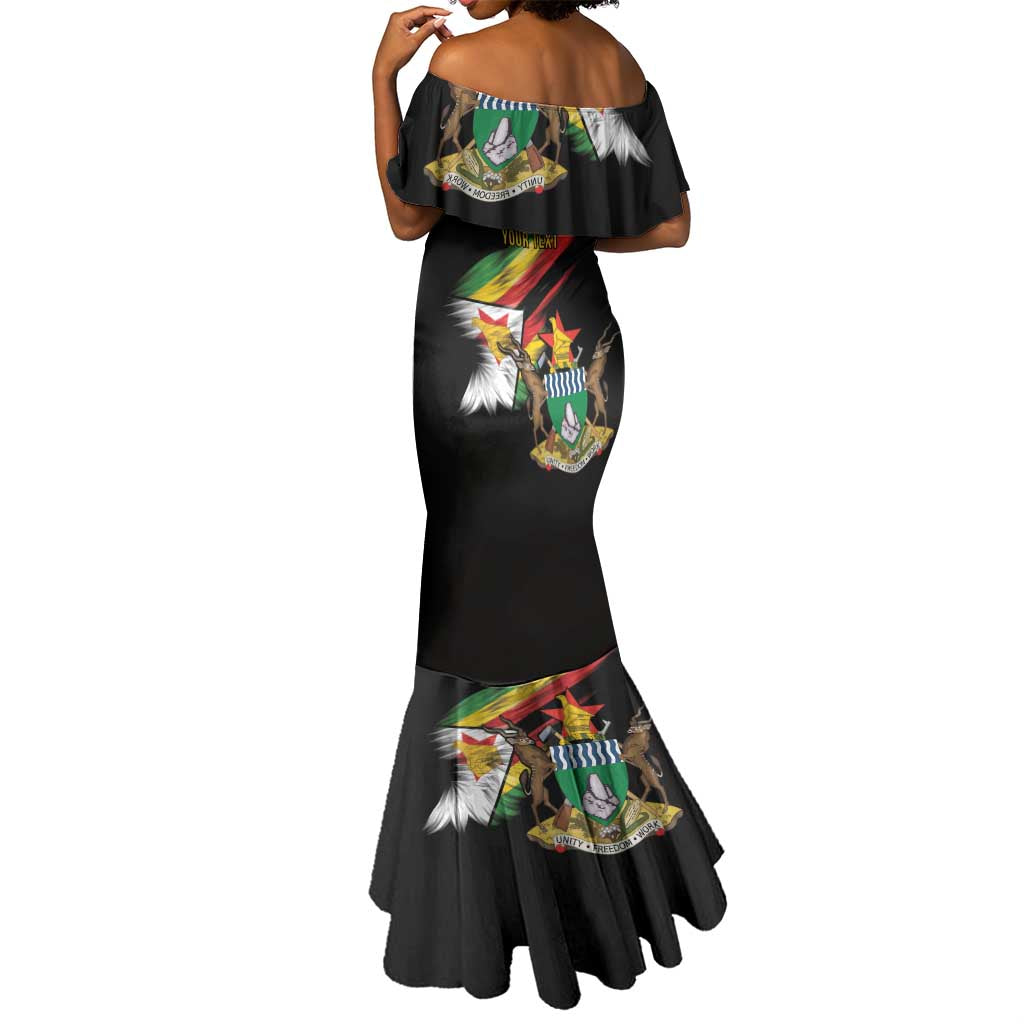 Zimbabwe Wings Flag Mermaid Dress Proudly Zimbabwean - African Pride