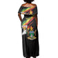 Zimbabwe Wings Flag Off Shoulder Maxi Dress Proudly Zimbabwean - African Pride