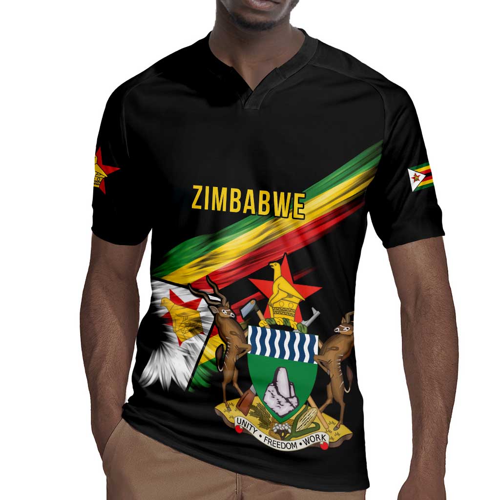 Zimbabwe Wings Flag Rugby Jersey Proudly Zimbabwean - African Pride
