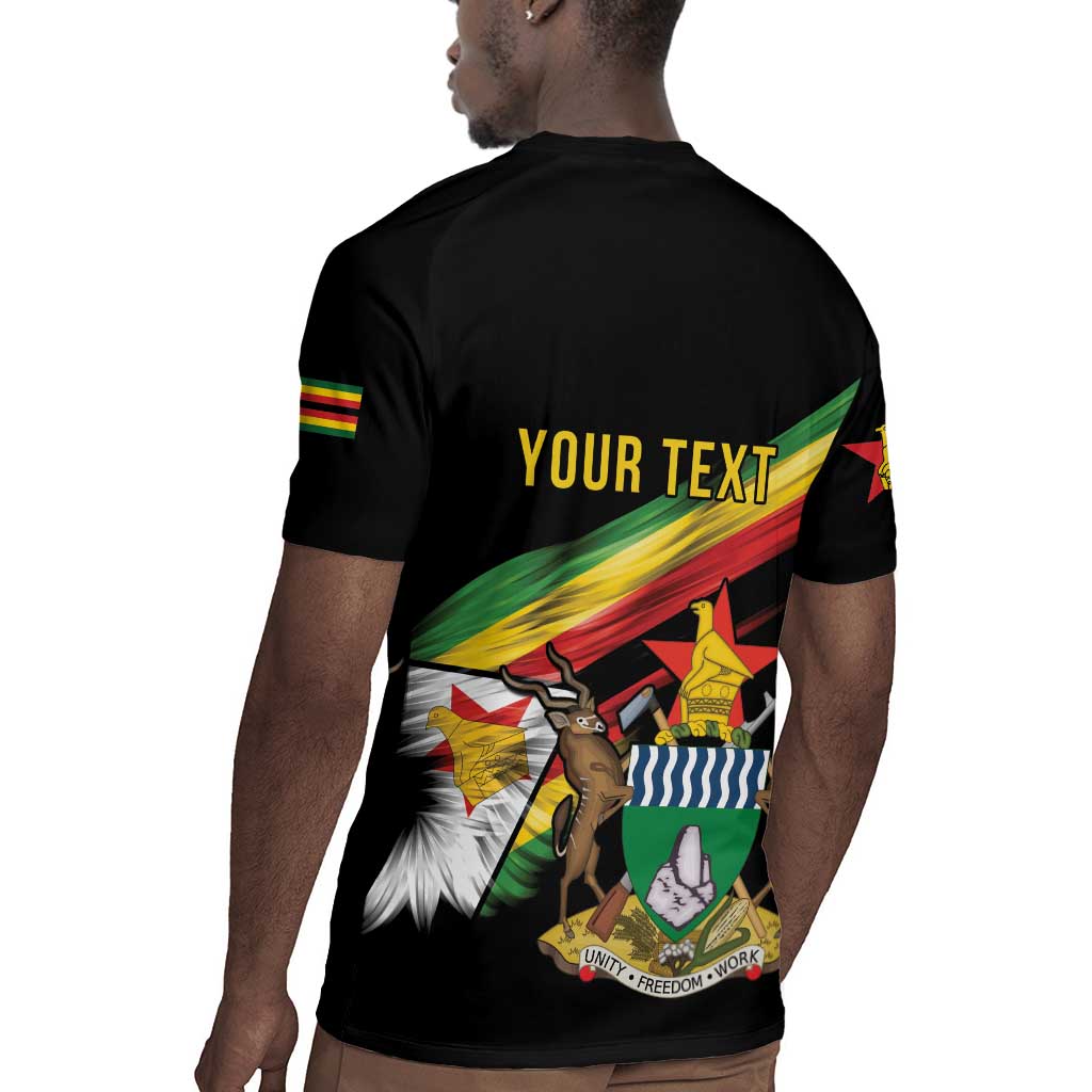 Zimbabwe Wings Flag Rugby Jersey Proudly Zimbabwean - African Pride