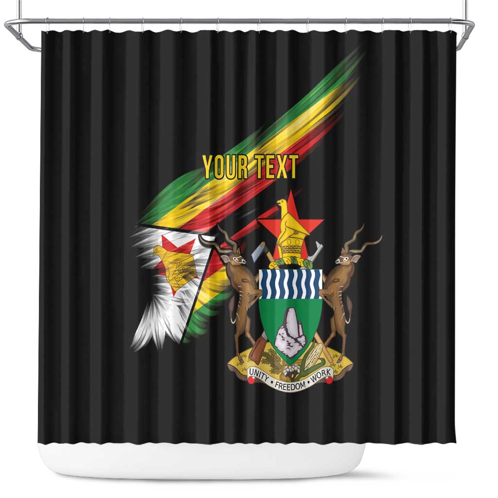Zimbabwe Wings Flag Shower Curtain Proudly Zimbabwean - African Pride