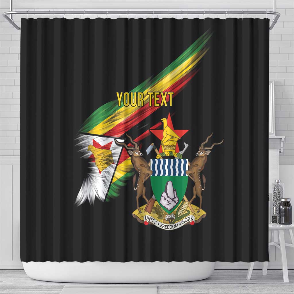 Zimbabwe Wings Flag Shower Curtain Proudly Zimbabwean - African Pride
